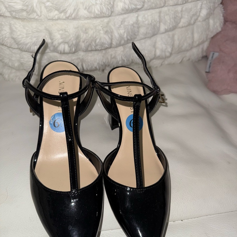 Nine West Black Patent Heels